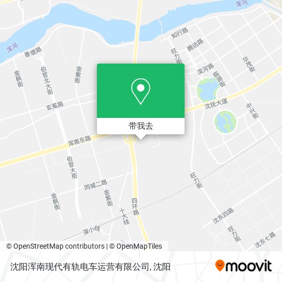 沈阳浑南现代有轨电车运营有限公司地图