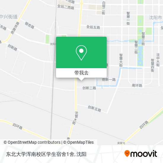 东北大学浑南校区学生宿舍1舍地图