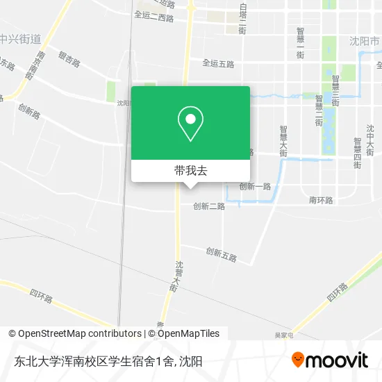 东北大学浑南校区学生宿舍1舍地图