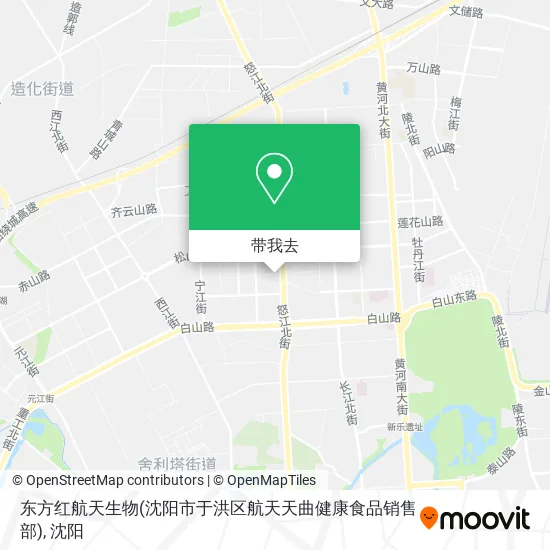 东方红航天生物(沈阳市于洪区航天天曲健康食品销售部)地图