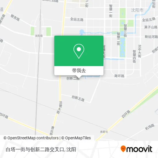 白塔一街与创新二路交叉口地图