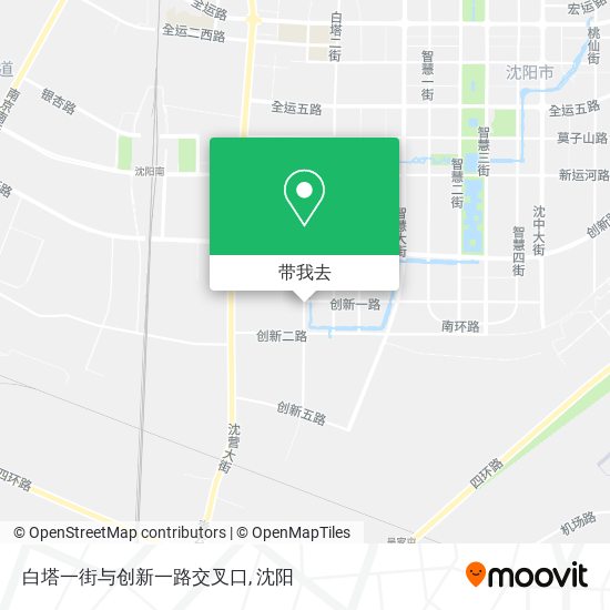 白塔一街与创新一路交叉口地图