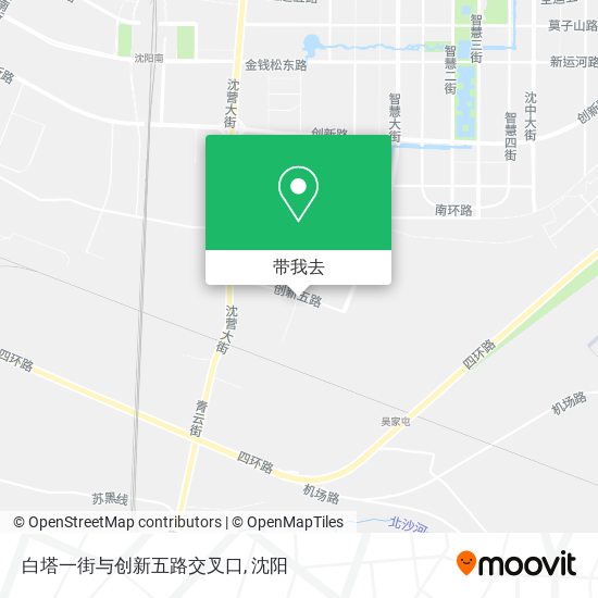 白塔一街与创新五路交叉口地图