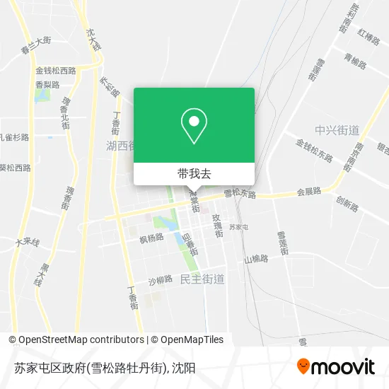 苏家屯区政府(雪松路牡丹街)地图