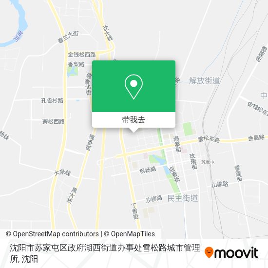 沈阳市苏家屯区政府湖西街道办事处雪松路城市管理所地图