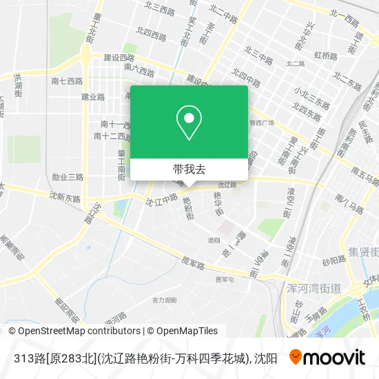 313路[原283北](沈辽路艳粉街-万科四季花城)地图