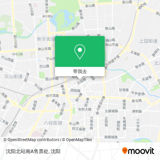 沈阳北站南A售票处地图