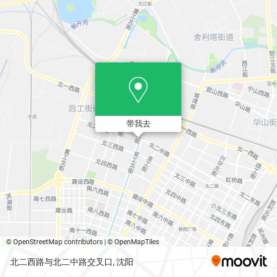 北二西路与北二中路交叉口地图