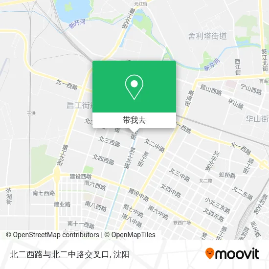 北二西路与北二中路交叉口地图