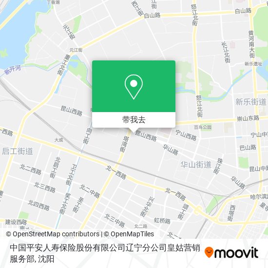 中国平安人寿保险股份有限公司辽宁分公司皇姑营销服务部地图