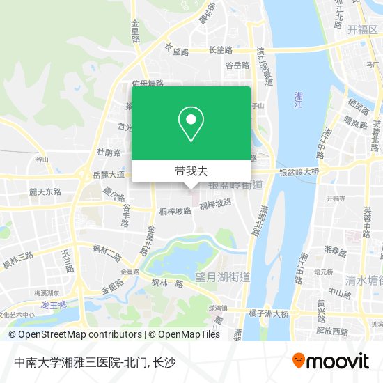 中南大学湘雅三医院-北门地图