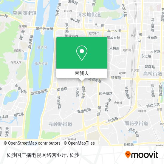 长沙国广播电视网络营业厅地图