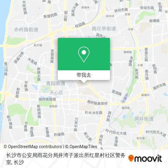 长沙市公安局雨花分局井湾子派出所红星村社区警务室地图