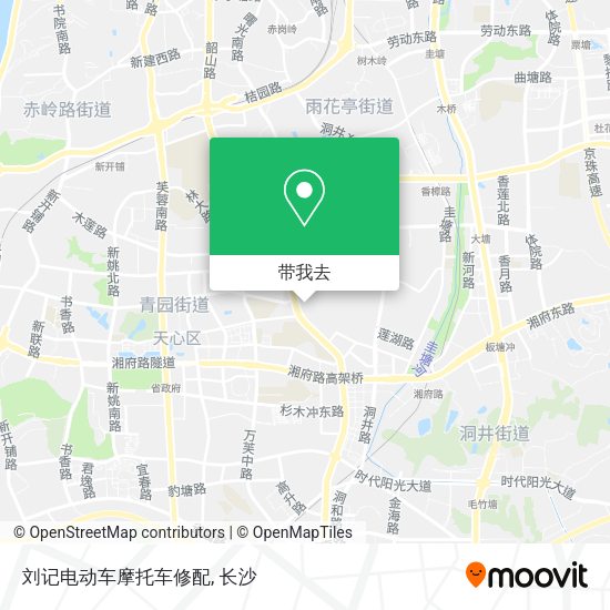 刘记电动车摩托车修配地图