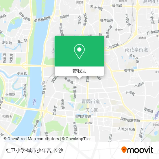 红卫小学-城市少年宫地图