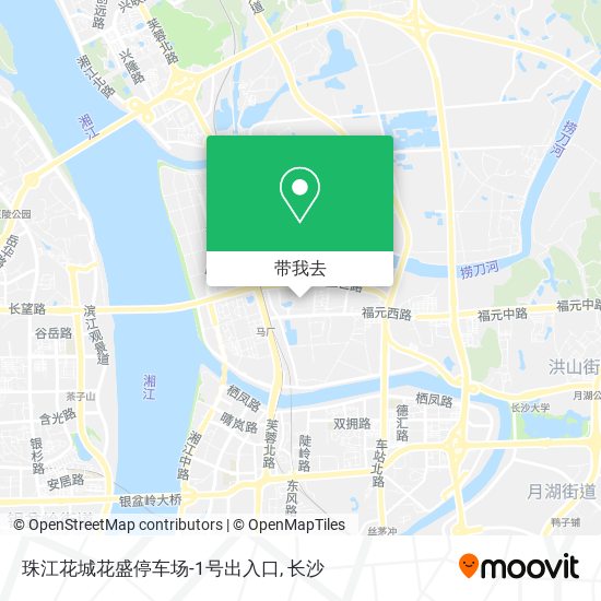 珠江花城花盛停车场-1号出入口地图