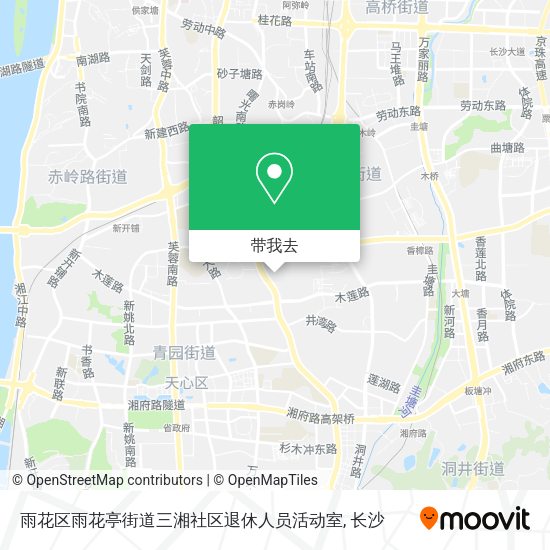雨花区雨花亭街道三湘社区退休人员活动室地图