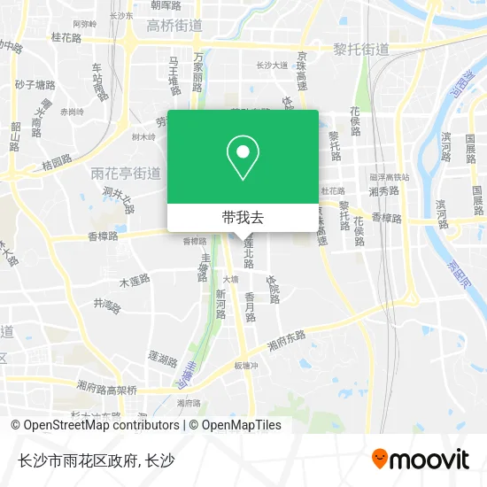 长沙市雨花区政府地图