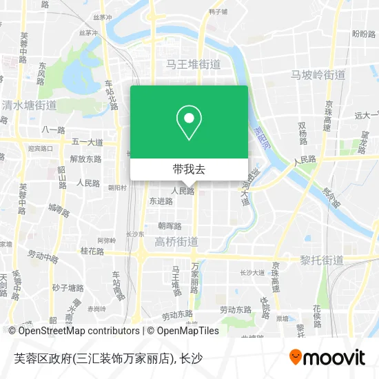 芙蓉区政府(三汇装饰万家丽店)地图