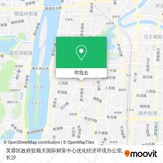 芙蓉区政府驻顺天国际财富中心优化经济环境办公室地图