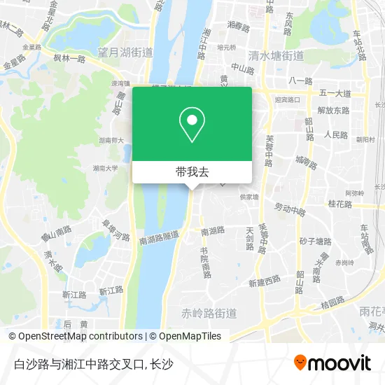 白沙路与湘江中路交叉口地图