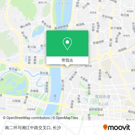 南二环与湘江中路交叉口地图