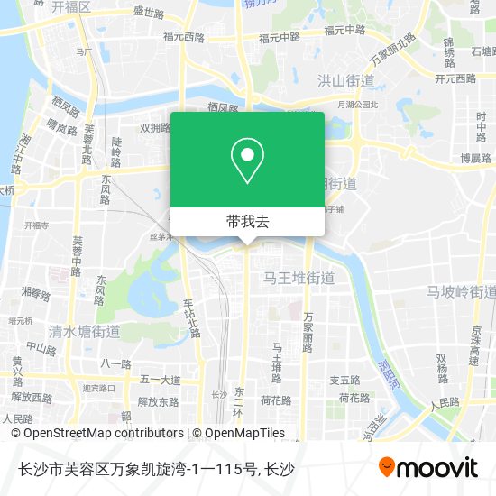 长沙市芙容区万象凯旋湾-1一115号地图