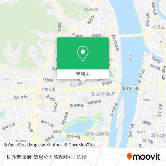 长沙市政府-信息公开查阅中心地图