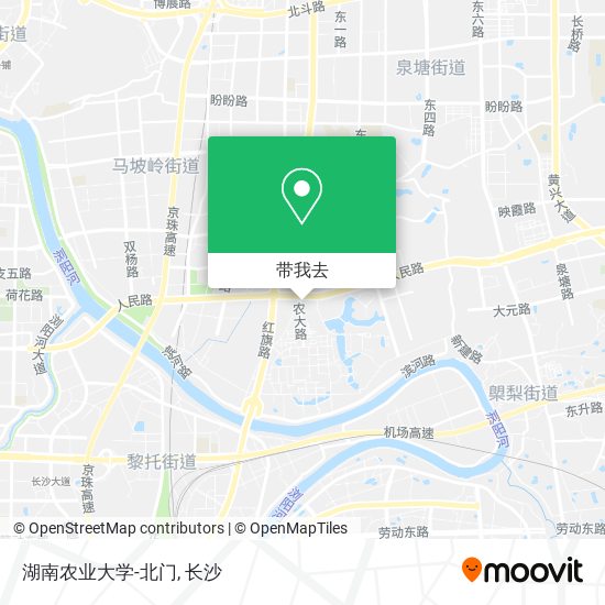 湖南农业大学-北门地图