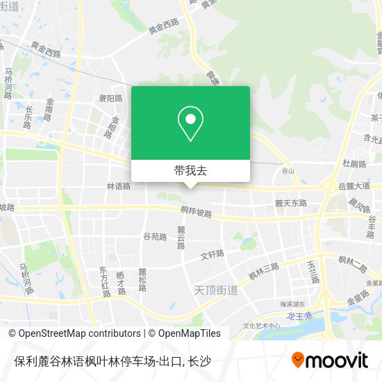 保利麓谷林语枫叶林停车场-出口地图