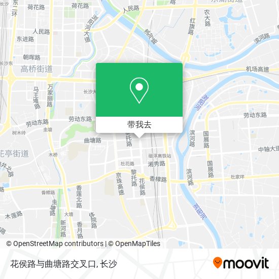花侯路与曲塘路交叉口地图
