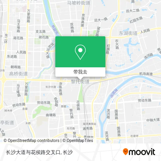 长沙大道与花侯路交叉口地图