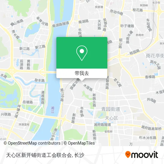 天心区新开铺街道工会联合会地图