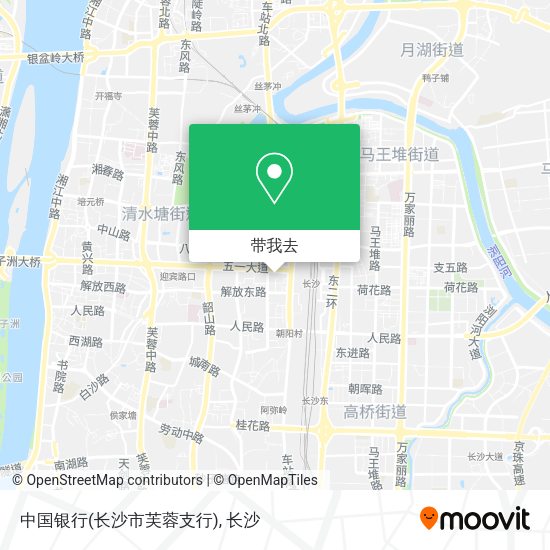 中国银行(长沙市芙蓉支行)地图