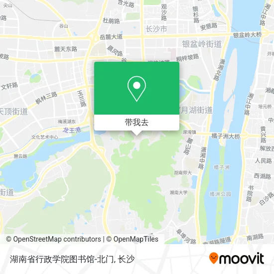 湖南省行政学院图书馆-北门地图