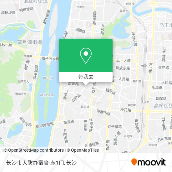 长沙市人防办宿舍-东1门地图