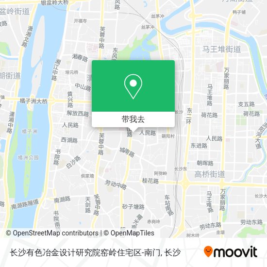 长沙有色冶金设计研究院窑岭住宅区-南门地图