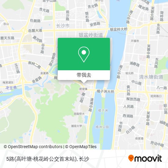 5路(高叶塘-桃花岭公交首末站)地图