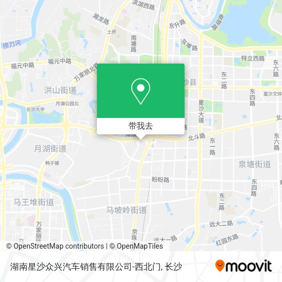 湖南星沙众兴汽车销售有限公司-西北门地图