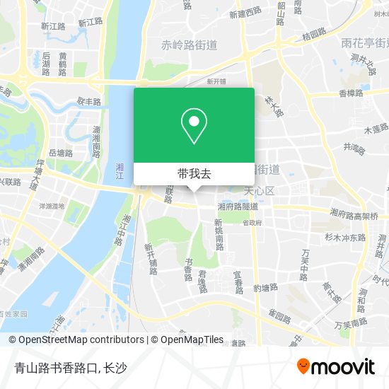 青山路书香路口地图