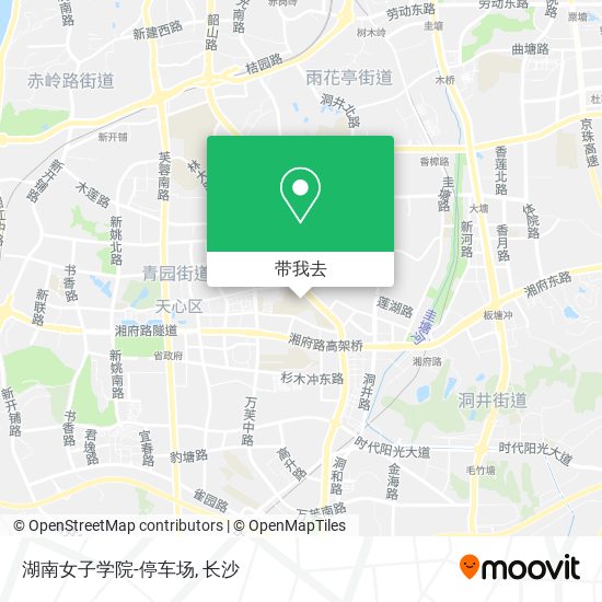 湖南女子学院-停车场地图