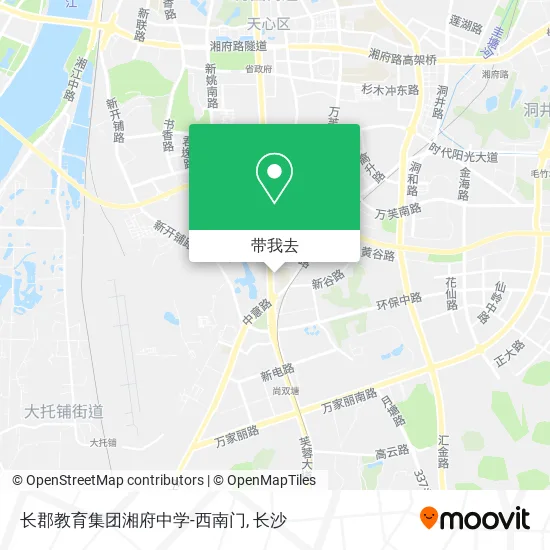 长郡教育集团湘府中学-西南门地图