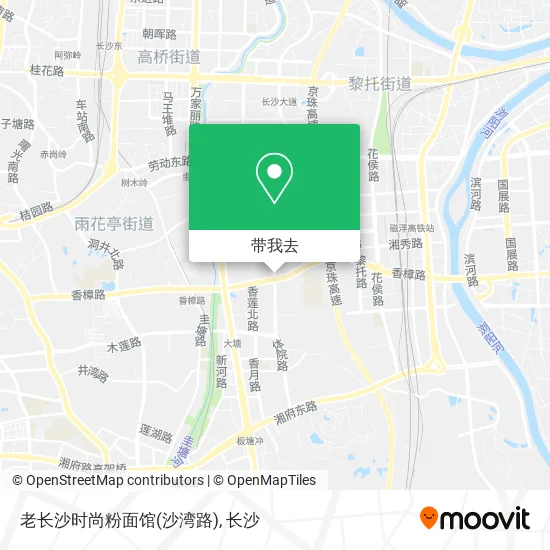 老长沙时尚粉面馆(沙湾路)地图