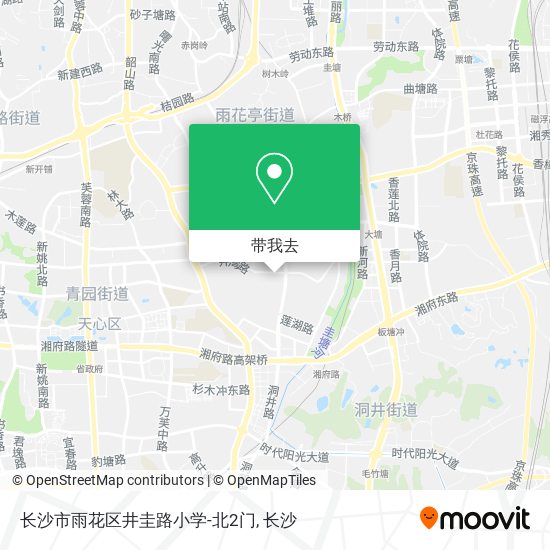 长沙市雨花区井圭路小学-北2门地图
