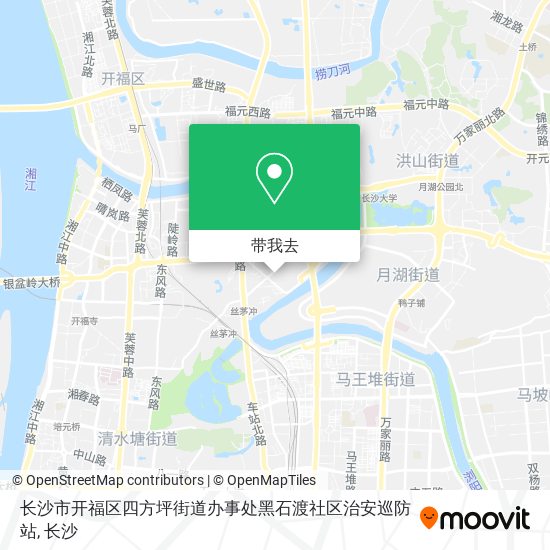 长沙市开福区四方坪街道办事处黑石渡社区治安巡防站地图