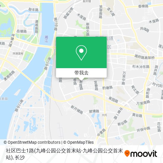 社区巴士1路(九峰公园公交首末站-九峰公园公交首末站)地图