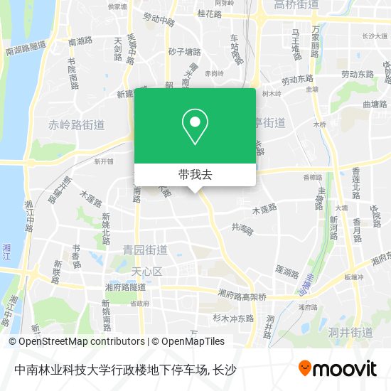 中南林业科技大学行政楼地下停车场地图