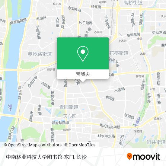 中南林业科技大学图书馆-东门地图