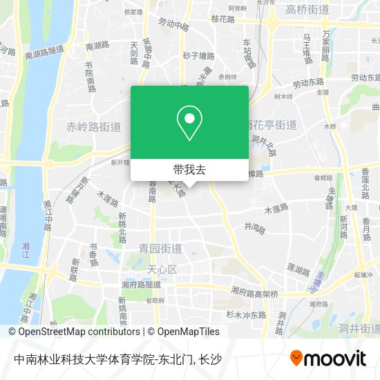 中南林业科技大学体育学院-东北门地图