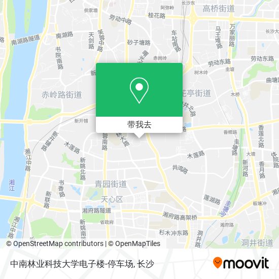 中南林业科技大学电子楼-停车场地图